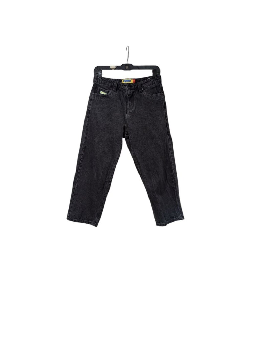 Empyre Black Denim Ultra Loose Fit Logo Pockets Skater Jeans Grunge Sz 24